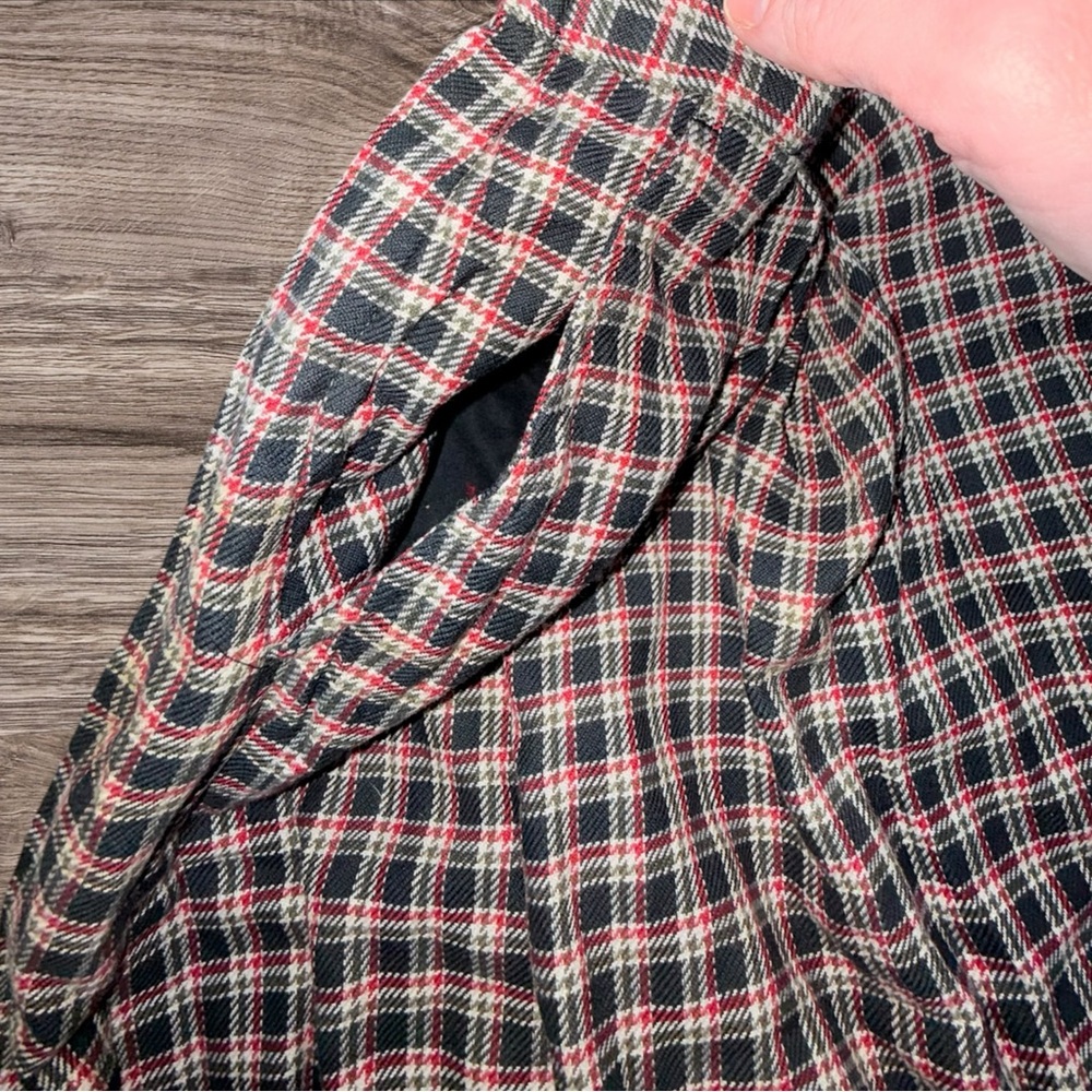 NWT Appleseeds Skirt Petite 6P Plaid Button Zip Pockets Minimalist Academia - Picture 6 of 11